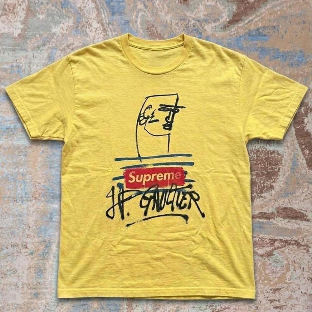 X Jean Paul Gaultier Yellow T Shirt Streetwear Reprint Gildan 5000
